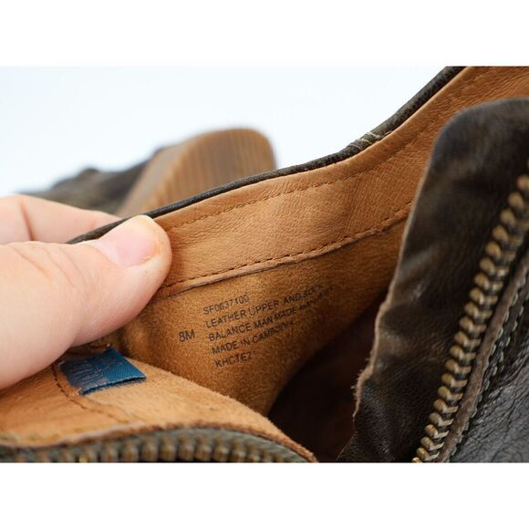 Sofft Womens Siri Ankle Boots Booties Wedge Heel Ruched Green Camouflage 8M - Picture 12 of 12